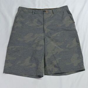 Ascend 30 x 10" Green Gray Camo Performance Stretch Hybrid‎ Shorts